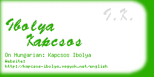 ibolya kapcsos business card